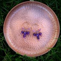 Ametyst creol øreringe